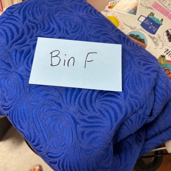 Ossie Clark London Blue Jacquard Longline Coat Textured Button Front Size 10 - Picture 5 of 12